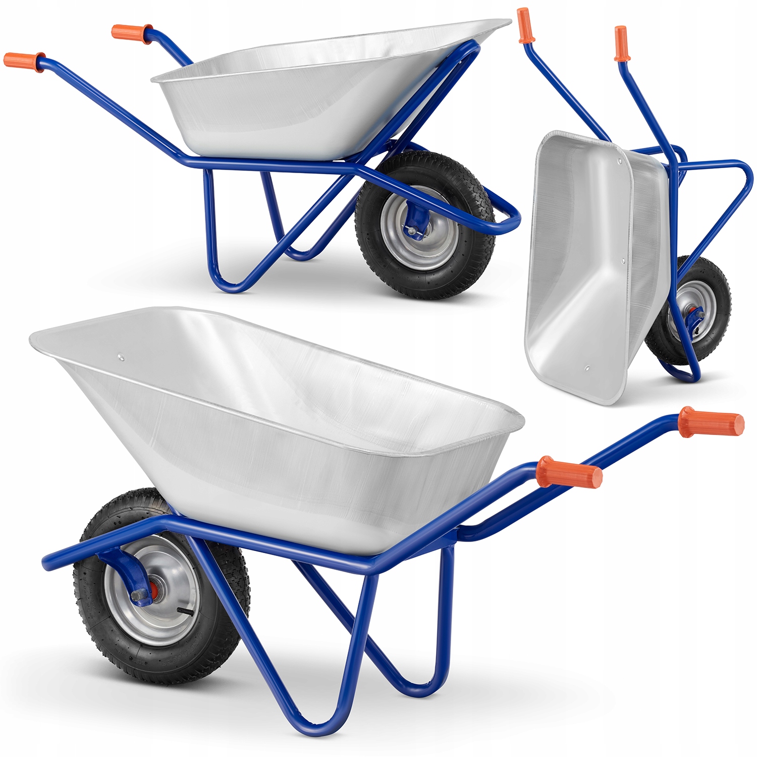 Taczka budowlana ogrodowa ocynkowana mocna KPGD-567 140L 210kg Higher