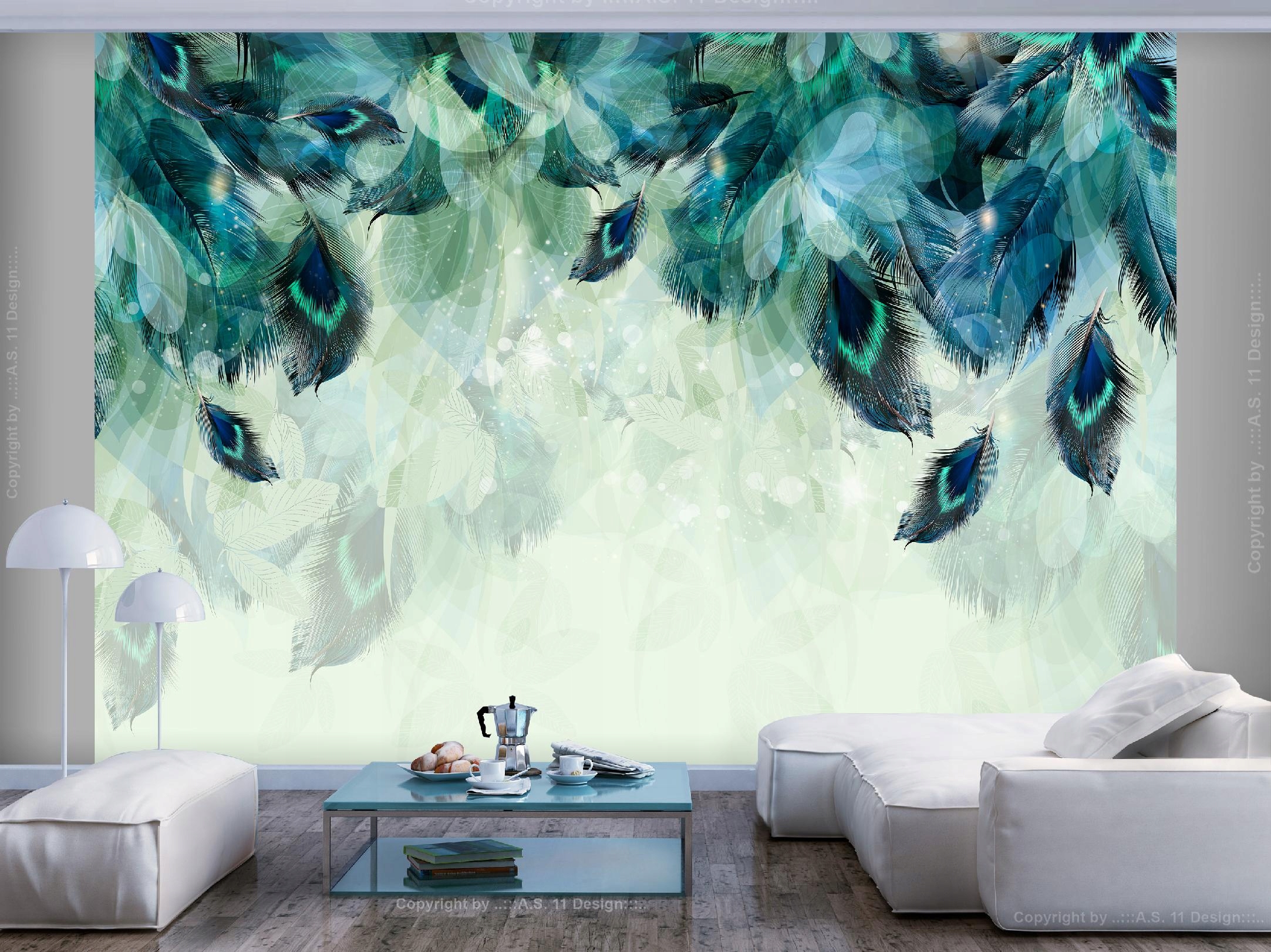 FOTOTAPETA PIÓRKA KWIATY 400x280 f-C-0490-a-a Rodzaj flizelinowa