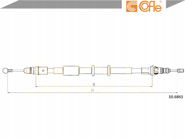 трос тормоза ручного renault Cofle