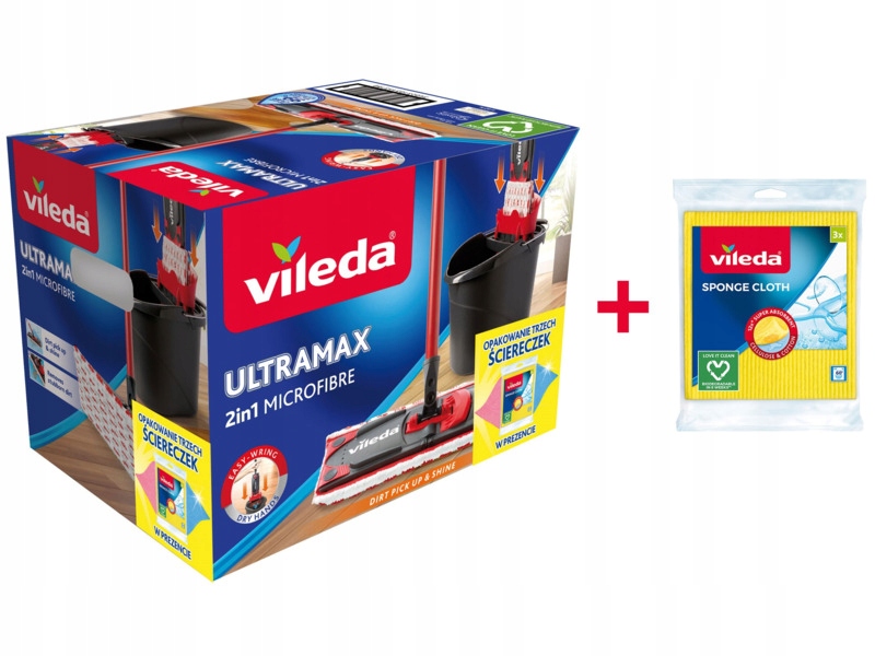 Mop płaski Vileda Ultramax box Pucerka (3 sztuki)