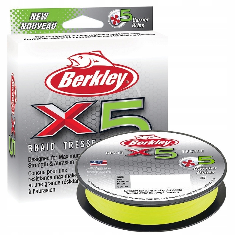 Plecionka Berkley X5 0,40mm 250m 36,3kg Flame Green