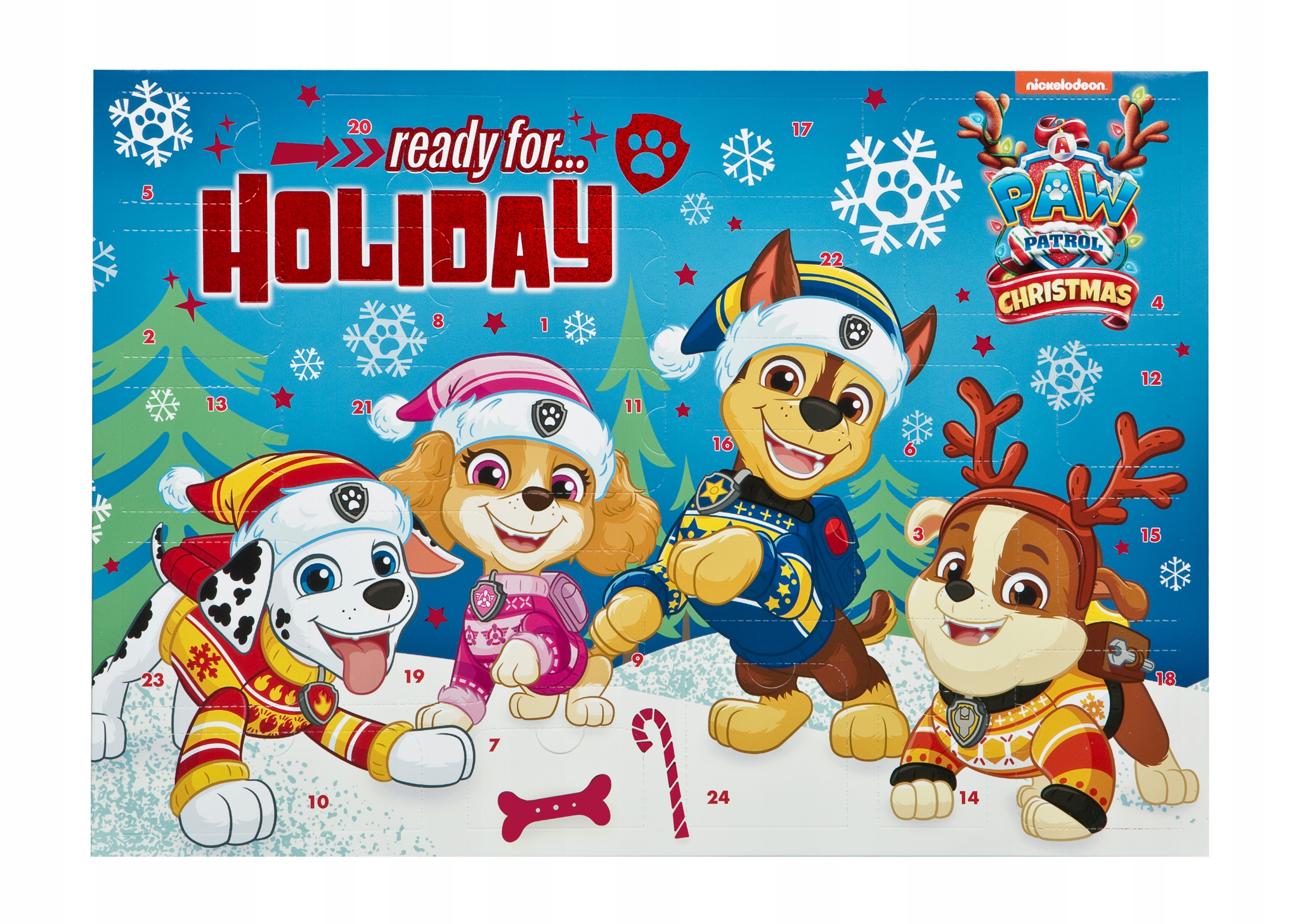 Адвент-календарь Paw Patrol, 24 сюрприза: мини-фигурки, наклейки, штампы