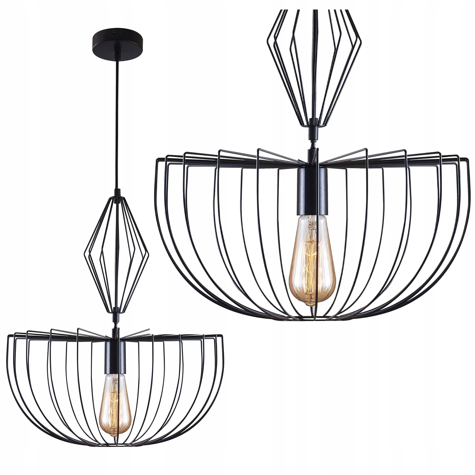 Závěsné Stropní Svítidlo Zwis E27 Černá Jasmina Sanico Goldlux