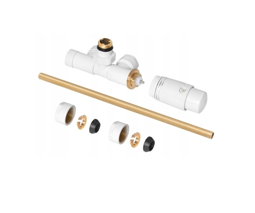 Ventil do radiátora Duoplex jednootvorový, Biely