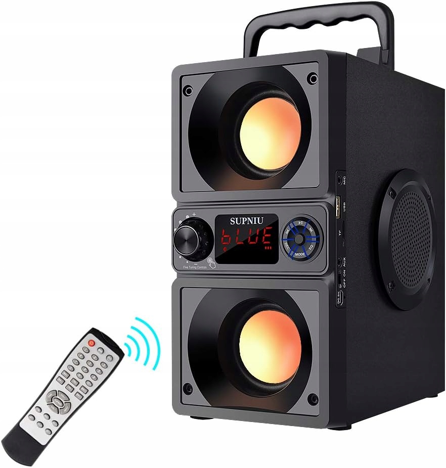 Głośnik Supniu przenośny pilot A25 Bluetooth Bass Box czarny 40 W