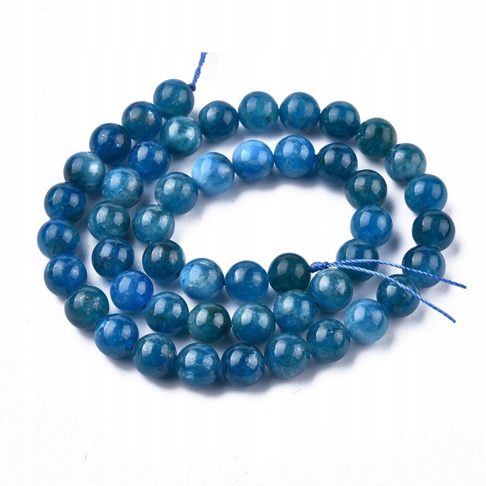 Korálky Přírodní Apatit, Kulaté, 8-8.5m, 47ks/37cm/nit