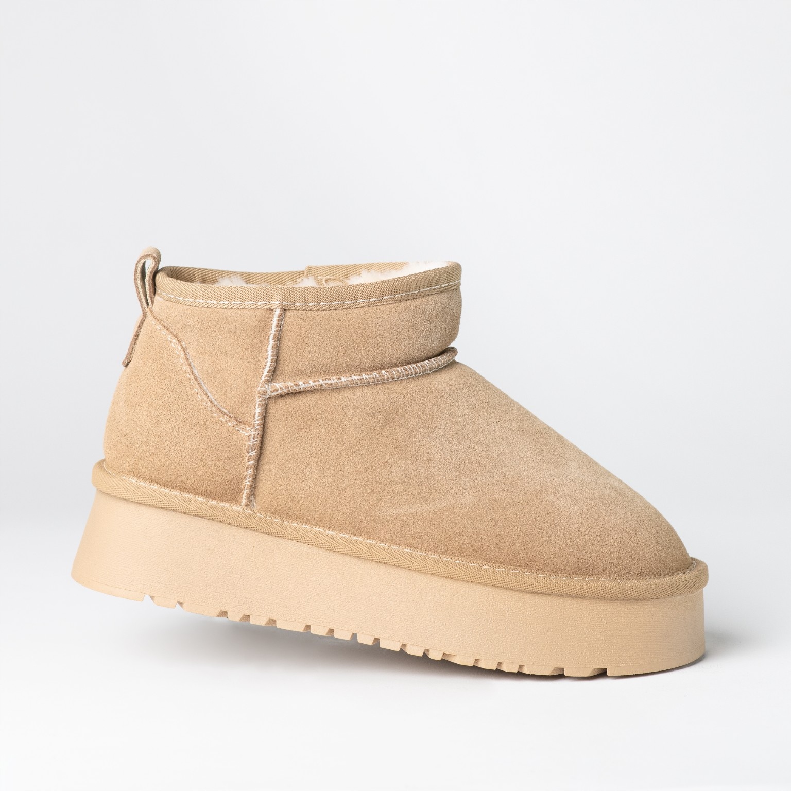 Zimní zateplené sněhule Goodin GD-XF-159 přírodní kůže Béžová 40