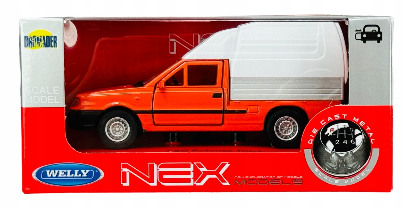 WELLY FSO POLONEZ TRUCK POMARAŃCZOWY 1:34 NOWY METALOWY MODEL 43843 Płeć chłopcy dziewczynki unisex