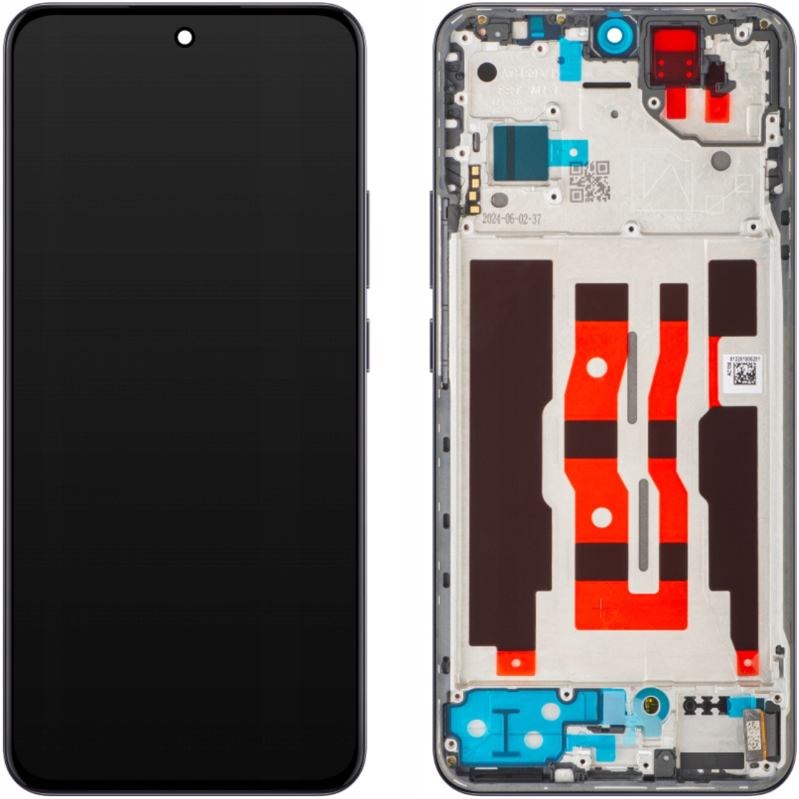 Org LCD displej originální s rámečkem a obrazovkou pro Oppo Reno 12 (hnědý)