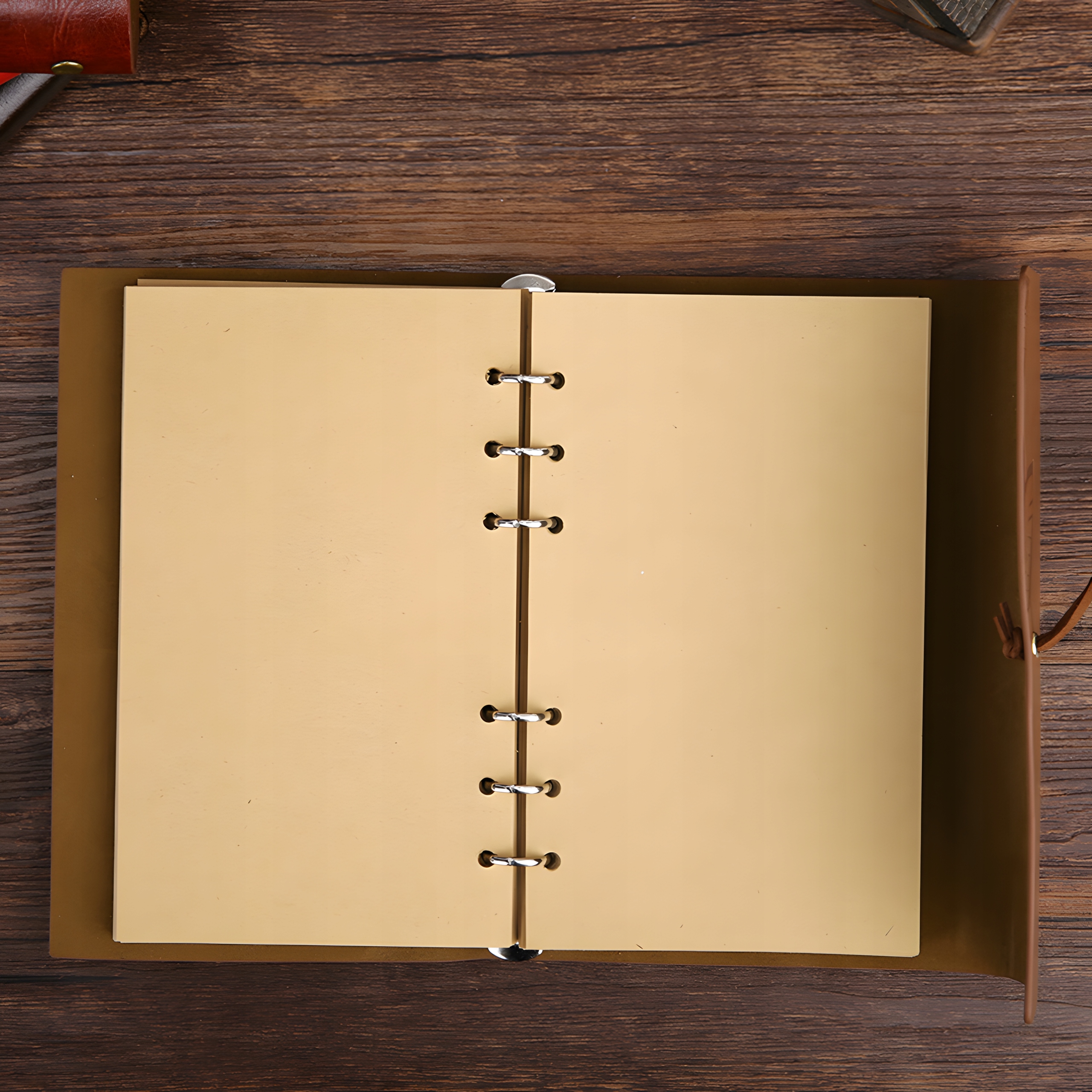 DUŻY NOTES PAMIĘTNIK DZIENNIK LIŚĆ RETRO SKÓRA B5 NOTATNIK GRUBA OKŁADKA Rozmiar B5