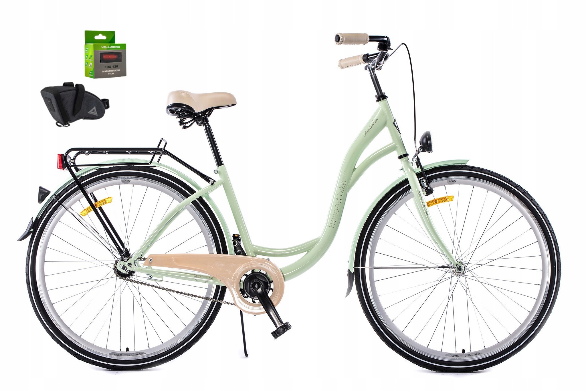 Rower 28 Storm Amsterdam Eco Stalowy Torpedo 17" Mięta