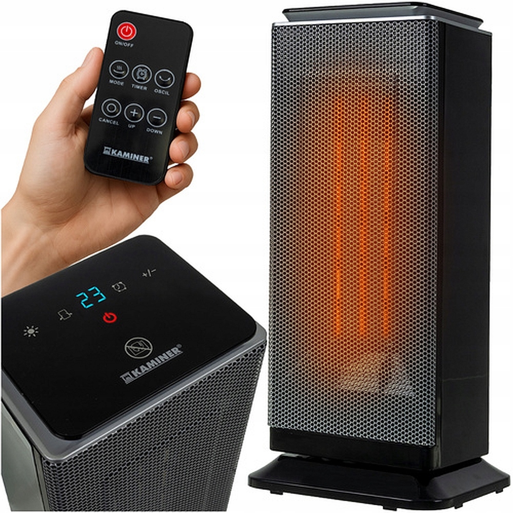 Grzejnik Elektryczny Ceramiczny Kaminer Ptc 2000W Energooszczędny Pilot