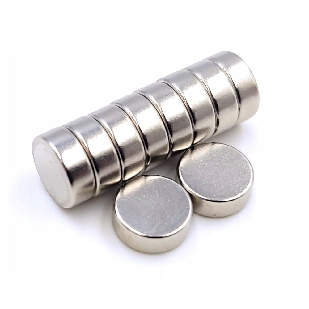

Magnes Neodymowy Walcowy 8x3 mm Mocny 10 Sztuk