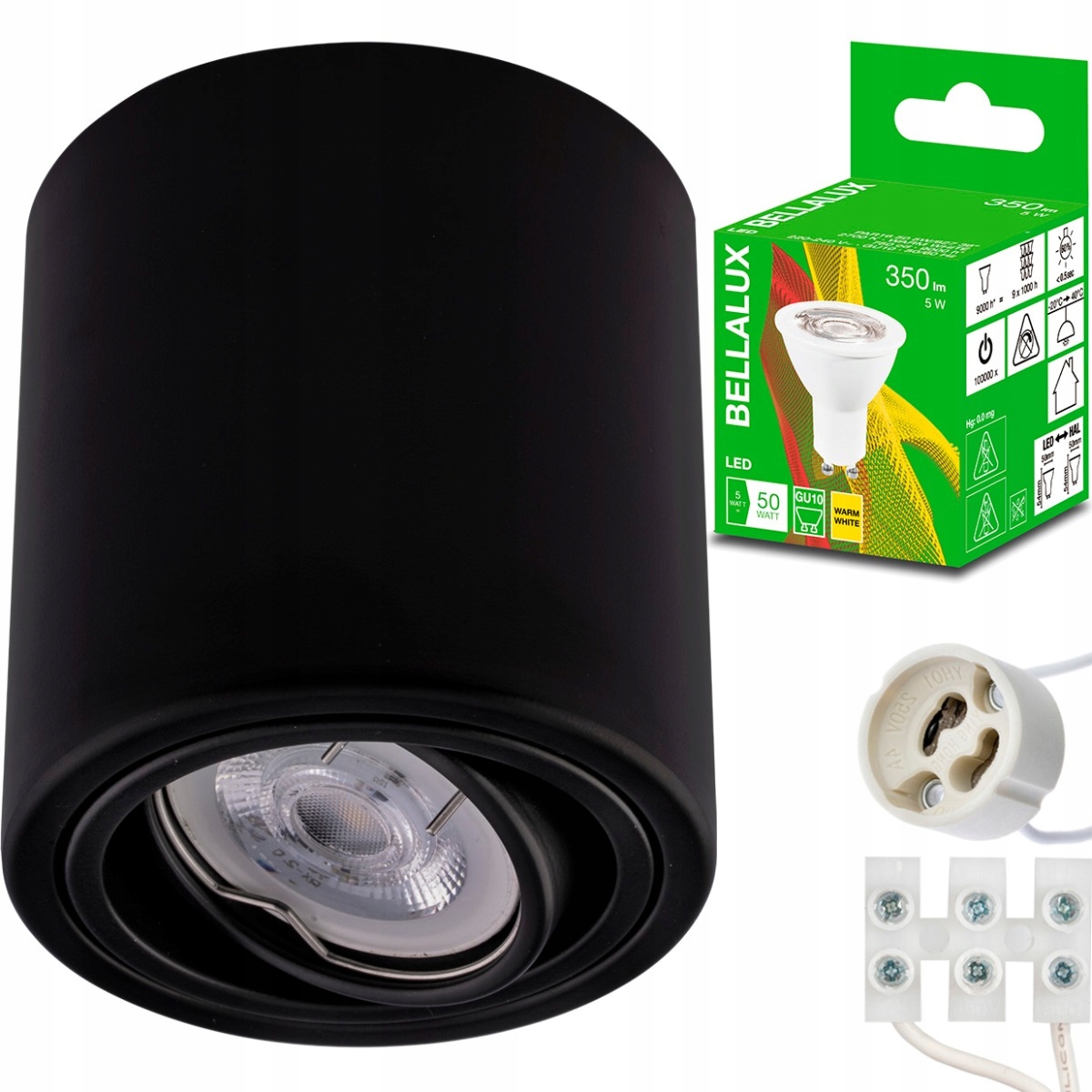 Oprawa Natynkowa HALOGENOWA TUBA 10cm +LED GU10 5W