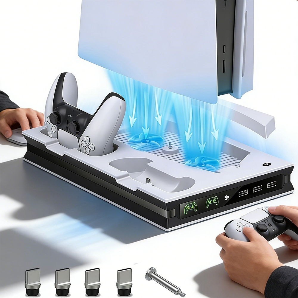 Stojak Chłodzący Do PS5 Stacja Ładująca Dla Kontrolerów Playstation 5