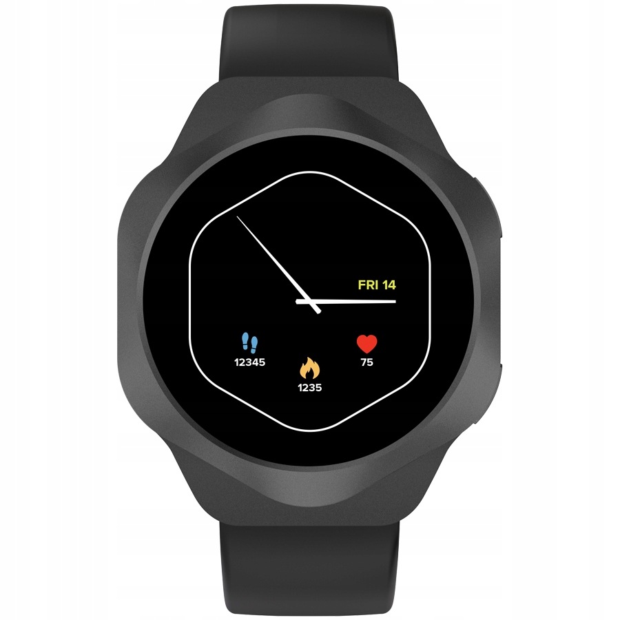 Canyon Smartwatch Hexagon 88 Rozmowy Bluetooth Czarny