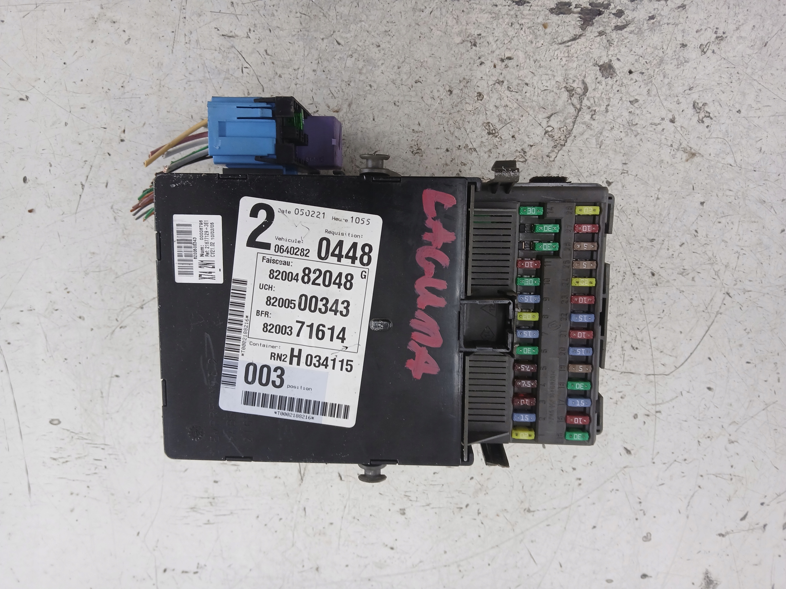 RENAULT LAGUNA II Module fusibles 8200482048G