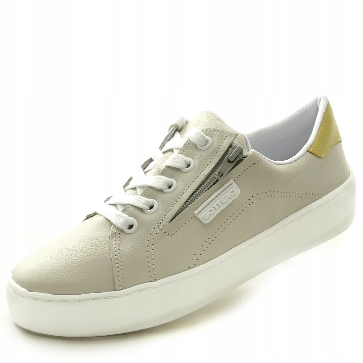 Dámské kožené tenisky Béžové se zipem Bottero 340104