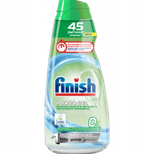 Levně Gel na mytí nádobí v myčce All-in-1 Max 0% Finish 900 ml