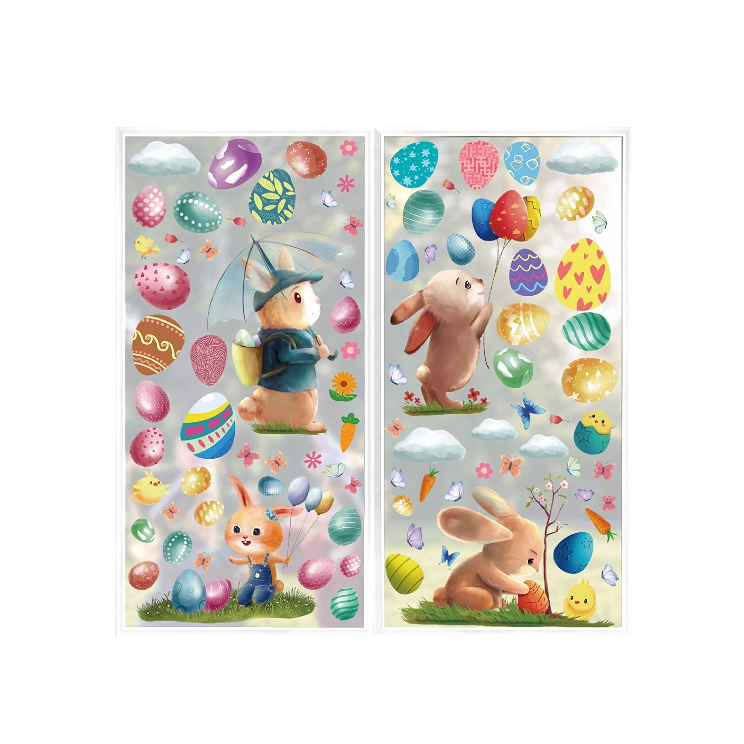 135ks Velikonoční Ozdoby Na Velikonoce Samolepky Na Okna Nábytek Zajíc Vajíčka