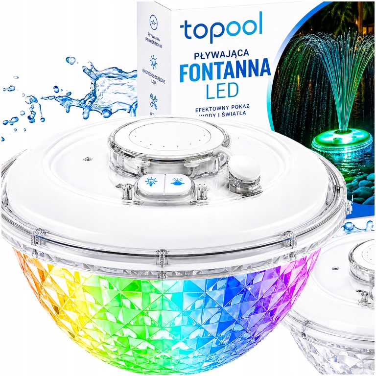 Topool CT507 Basenowa fontanna Led akumulatorowa
