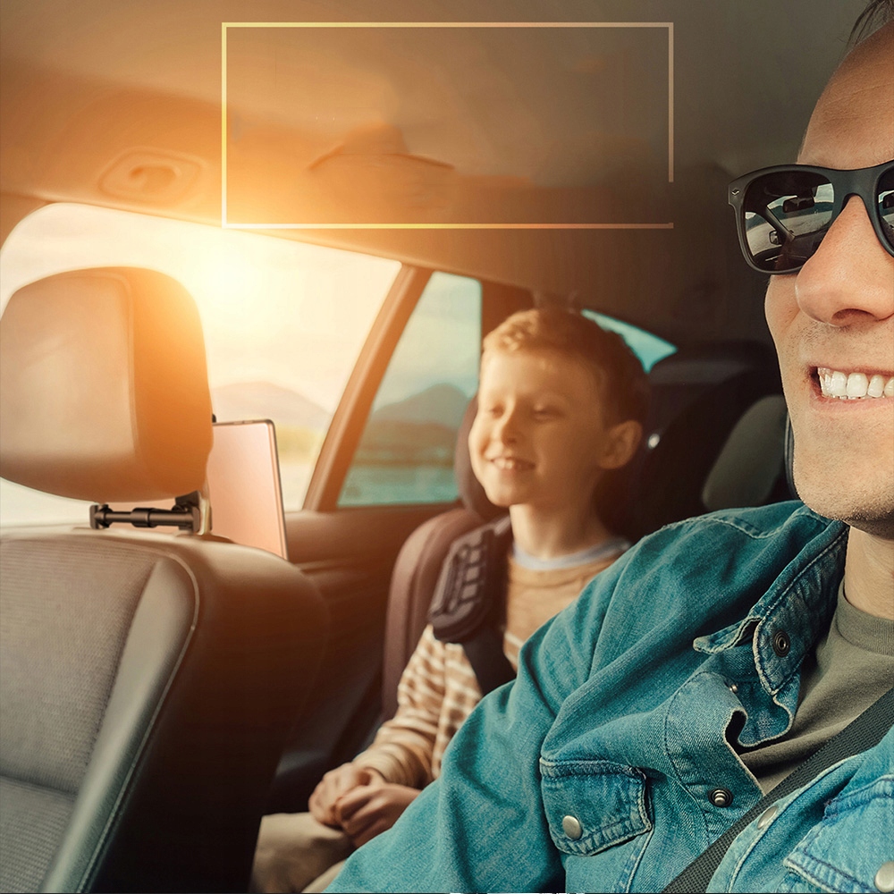 BASEUS UCHWYT SAMOCHODOWY NA TABLET TELEFON ZAGŁÓWEK DO TYŁU SAMOCHODU AUTA Kolor czarny