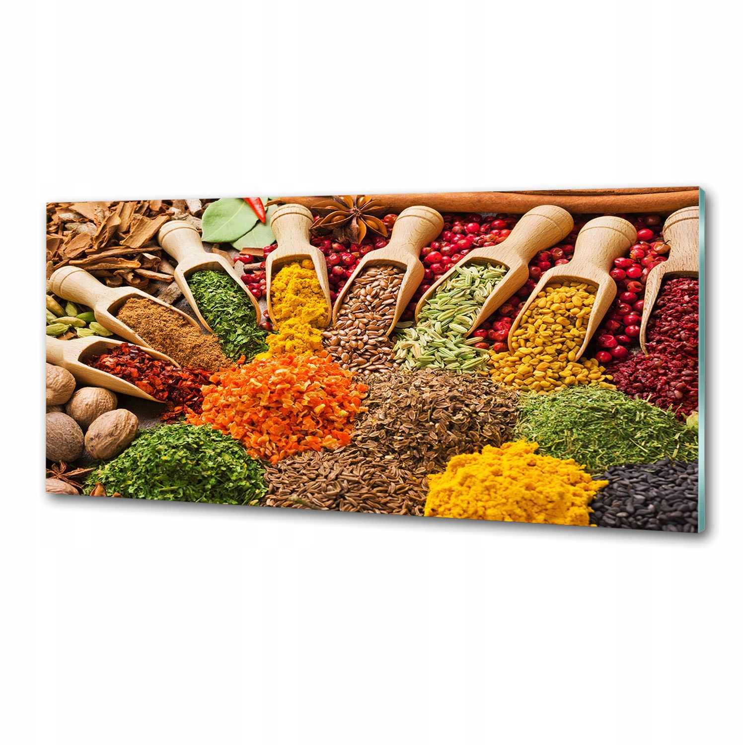 Panel do kuchyne Farebné korenie 125x50 Lepidlo