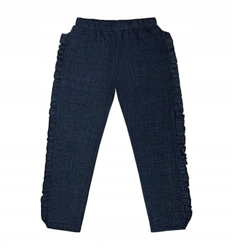 

Spodnie z falbanką jeans 98