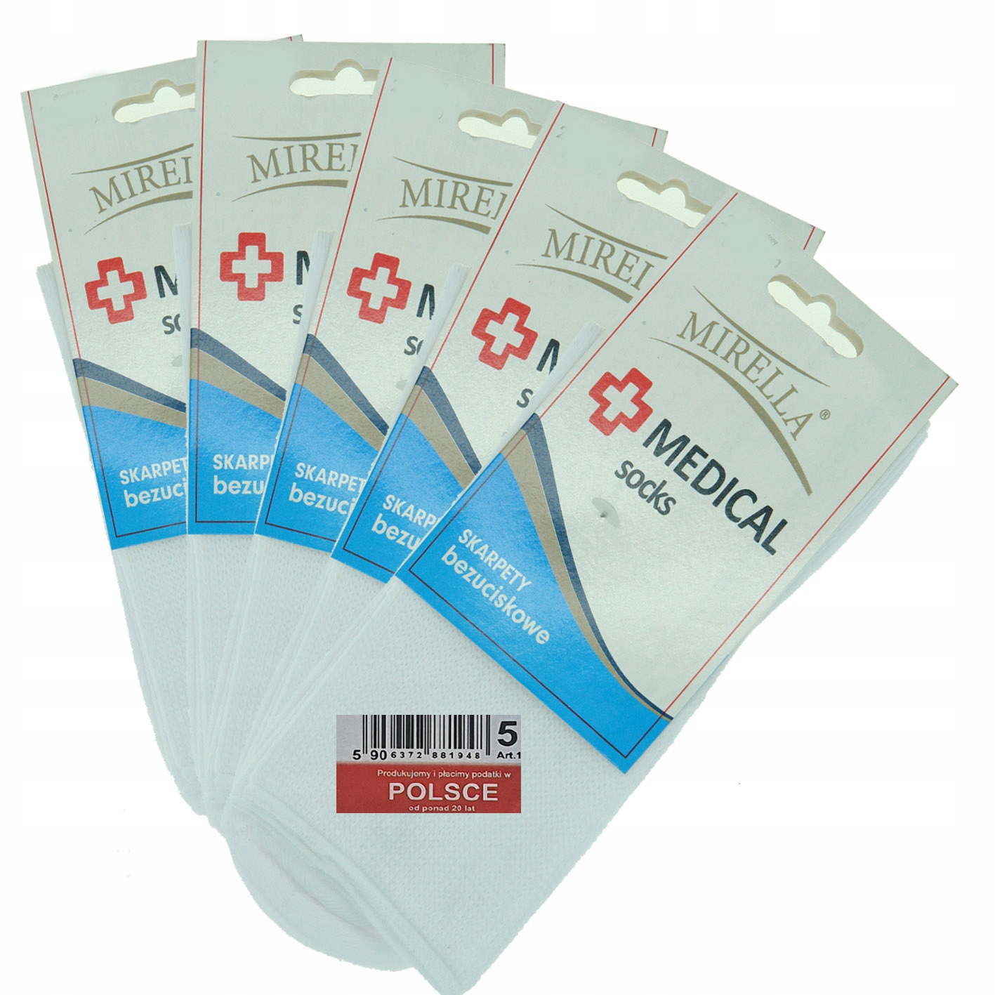 

Skarpety zdrowotne Medical 41-43 Biały 5-pak