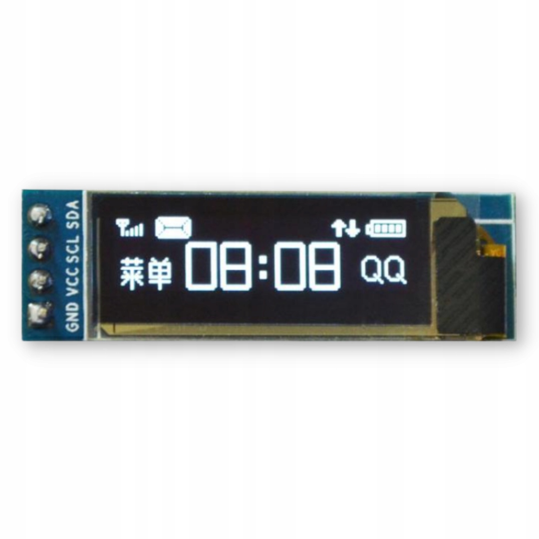 Biały wyświetlacz 0.91 OLED i2C 3-5V LCD 128*32 jasny do Arduino Raspberry Kod producenta Wyświetlacz OLED 0.91 LCD biały 128x32