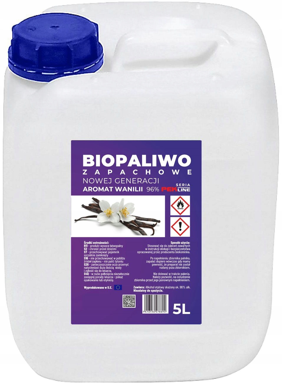 BIOETANOL BIOPALIWO BIO PALIWO ZAPACHOWE LAWENDA WANILIA CYNAMON JABŁKO 15L Marka Pek-Line