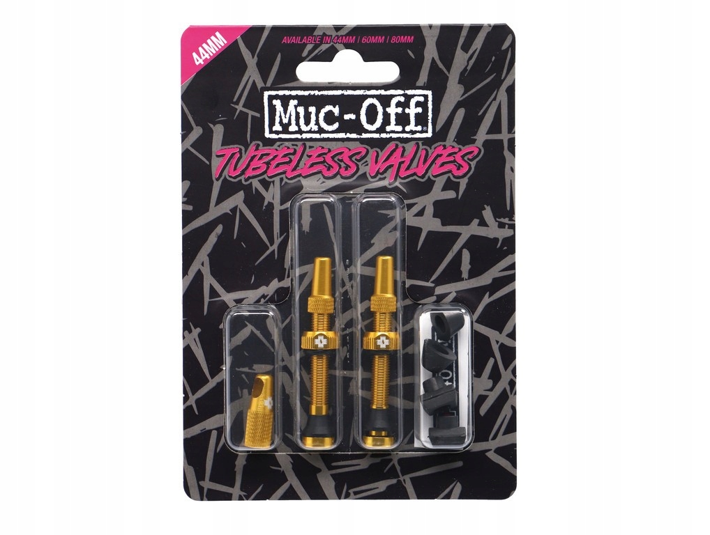 Ventily Muc-Off V2 Tubeless Valve sada 44 mm zlaté