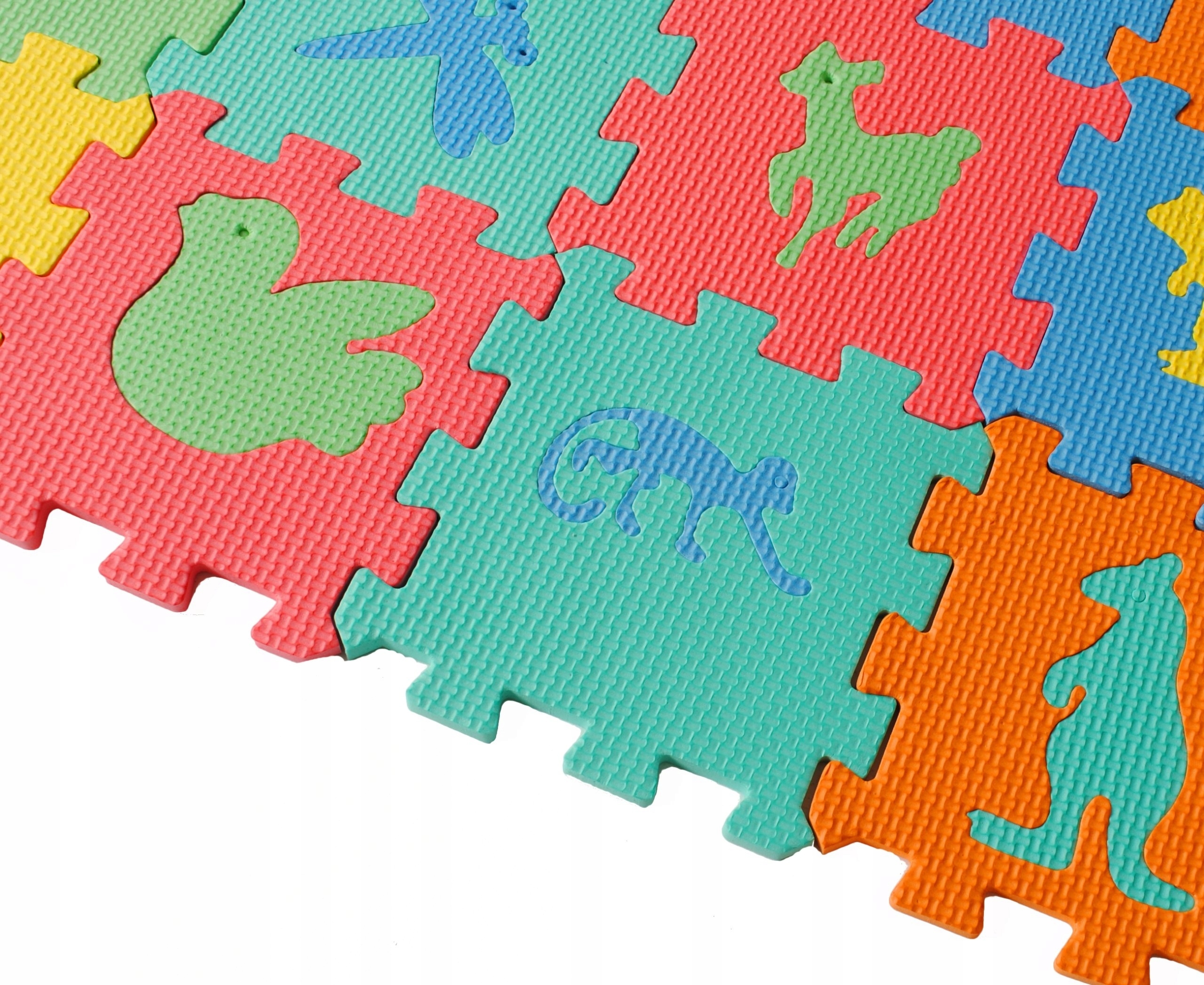 DUŻE PUZZLE PIANKOWE MATA PIANKOWA CYF* LIT* 72el Materiał pianka