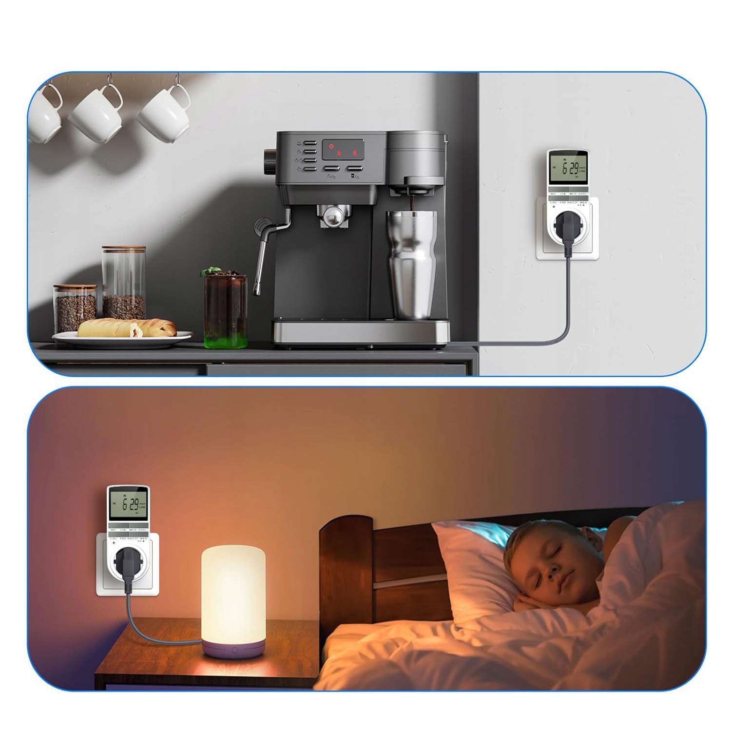 PROGRAMATOR TIMER ekranem LCD WYŁĄCZNIK CYFROWY gniazdko elektryczne Marka Brother