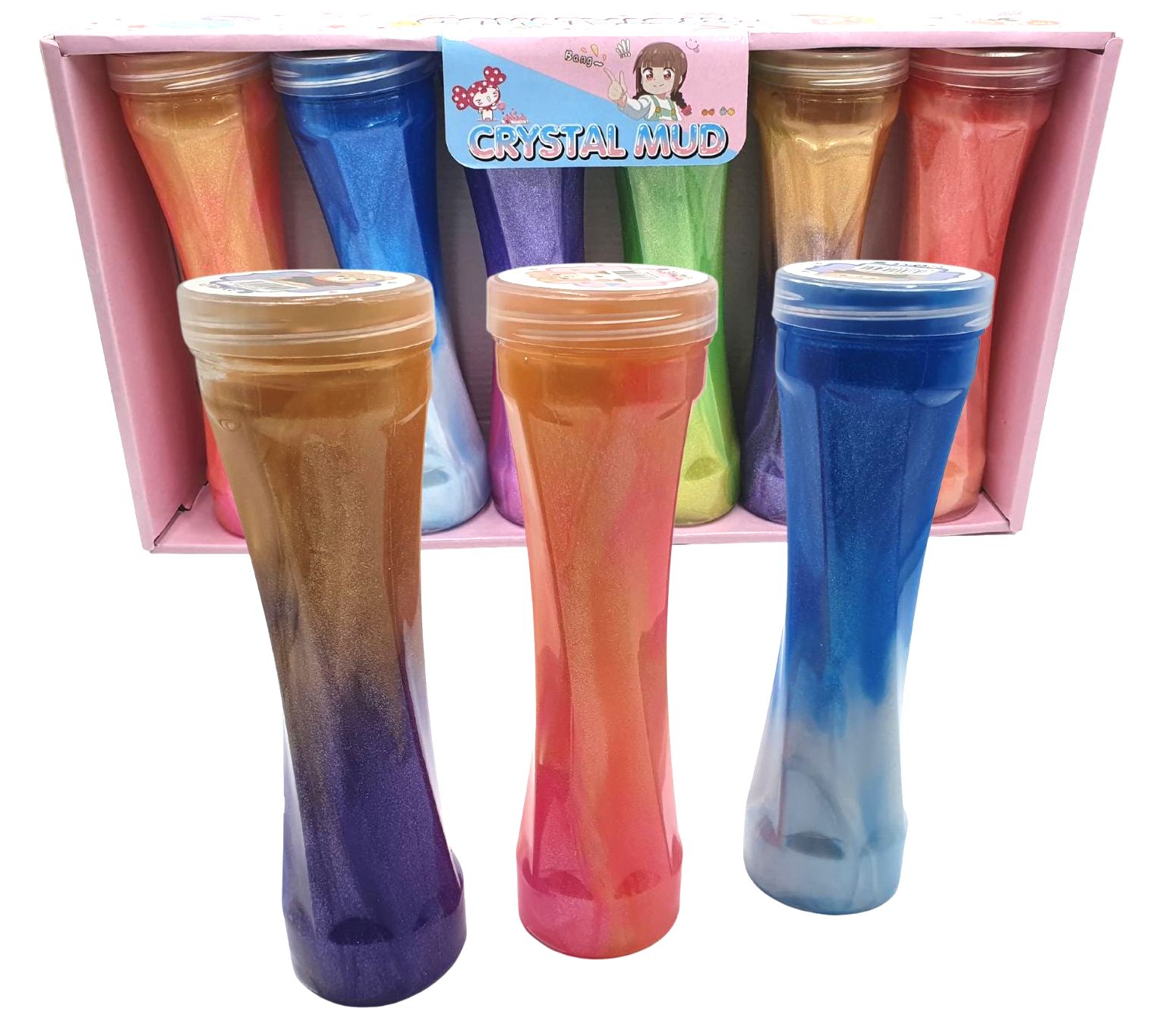 

3X Slime Glut Masa Żelowa Glutek Z Brokatem 18CM