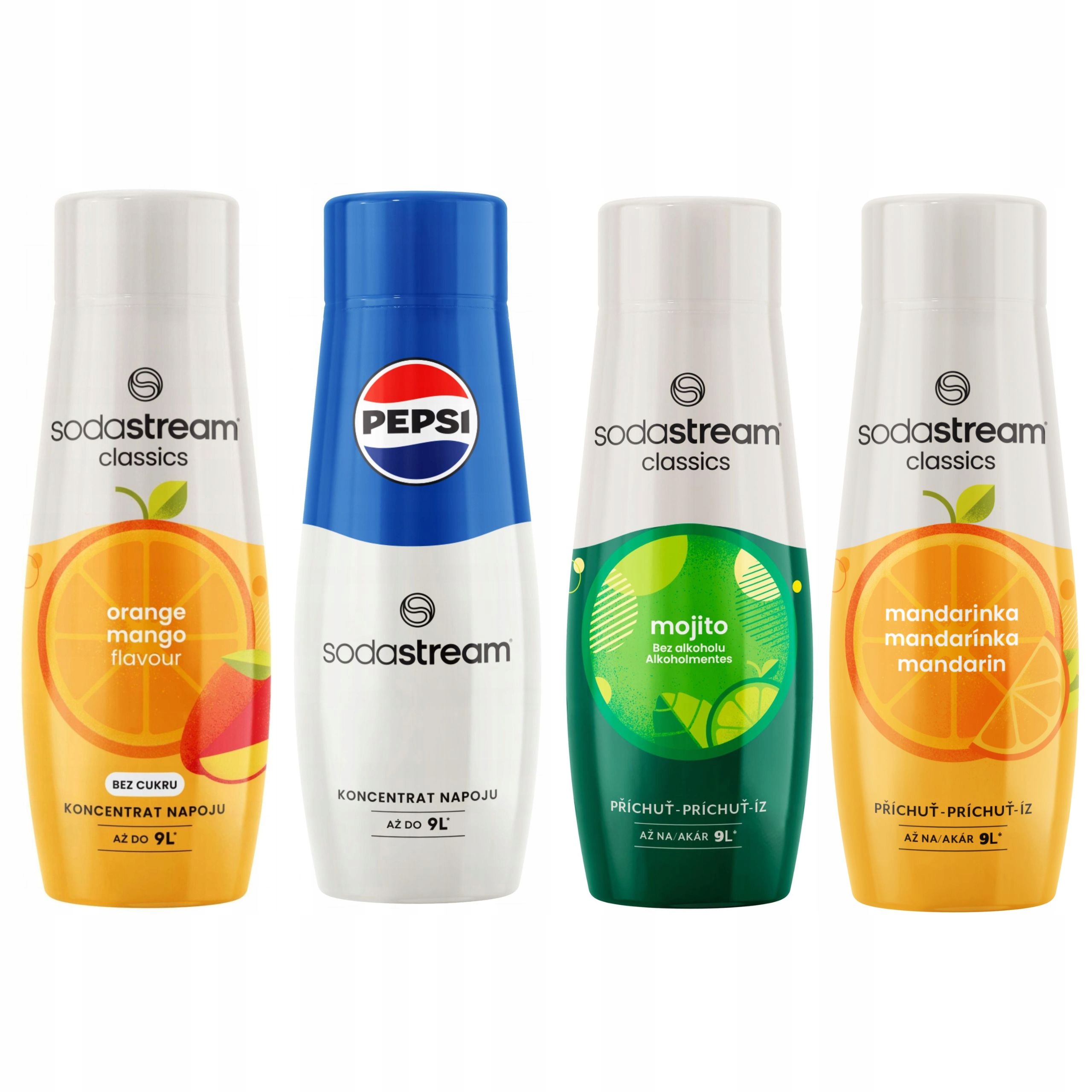 Sodastream Pepsi Orange-Mango Mojito Mandarinka sirupy 4 ks