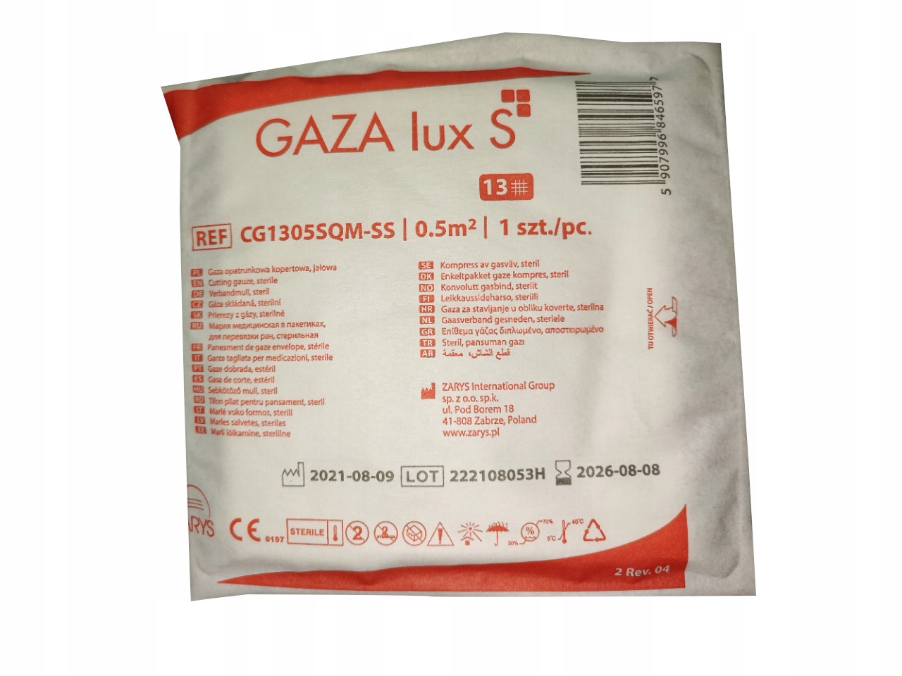 

Gaza Opatrukowa Jałowa Zarys 1/2m2 1 szt.