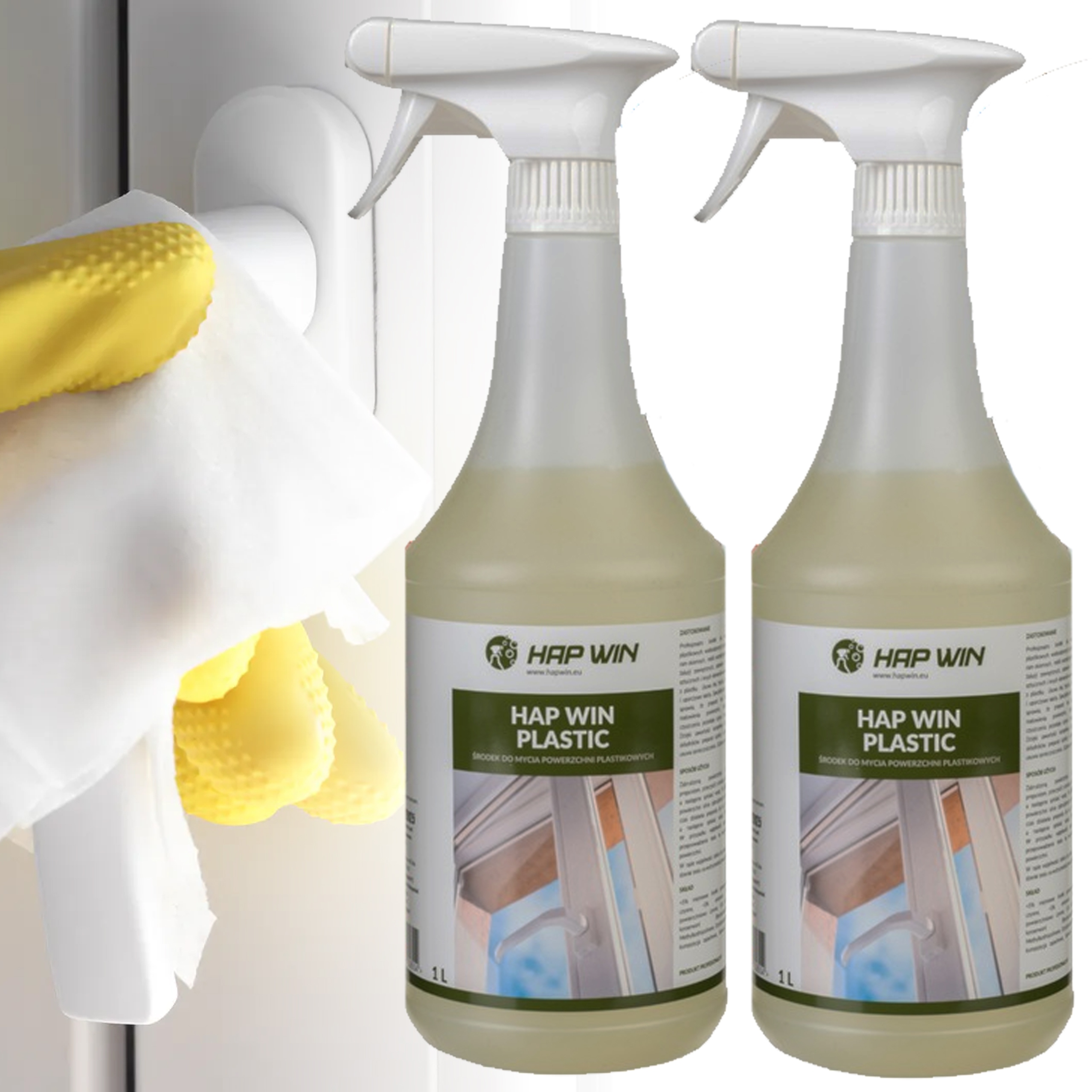Levně 2 X Hap Win Kapalina Na Okenní Rámy Z Pvc 1 L, Multifunkční Čištění
