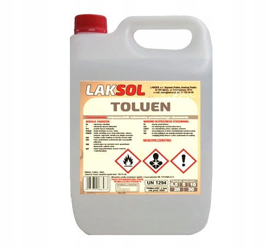 ROZCIEŃCZALNIK ROZPUSZCZALNIK TOLUEN 5L
