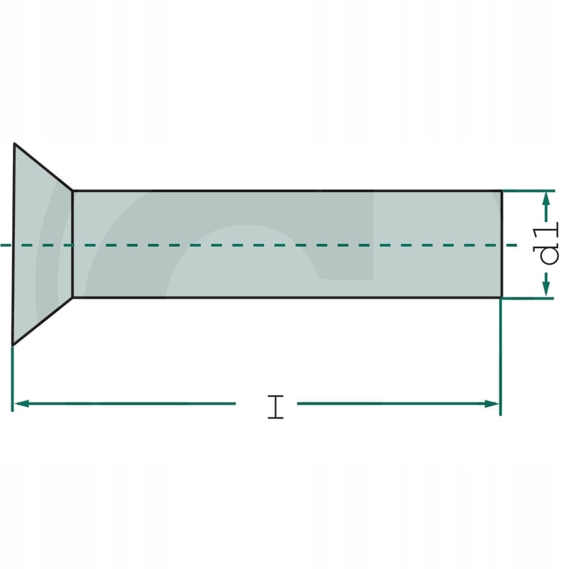 Nity DIN 661, d1: 5,25mm, I: 15mm Producent części Granit