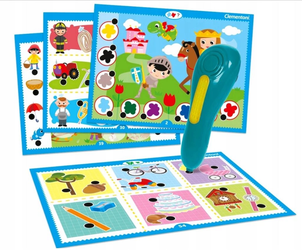 Mówiące Pióro 500 Pytań Przedszkolaka Clementoni Mówi po Polsku Materiał karton