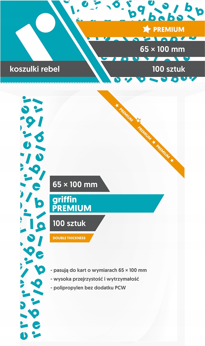 

Koszulki Rebel Griffin Premium 65x100 mm 100 sztuk