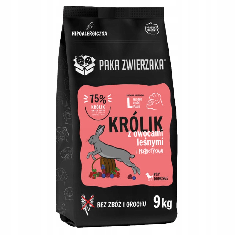 Paka Zwierzaka Karma sucha dla psa Seventh Heaven Królik L 9kg duże rasy