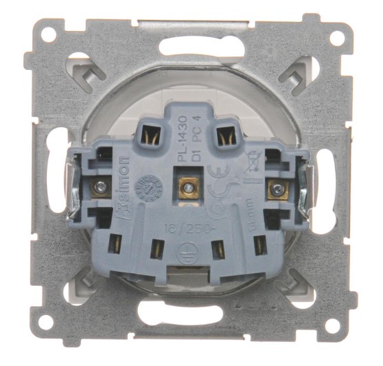 SIMON 54 GNIAZDO POJEDYNCZE Z/U BIAŁE DGZ1Z.01/11 Marka Kontakt-simon