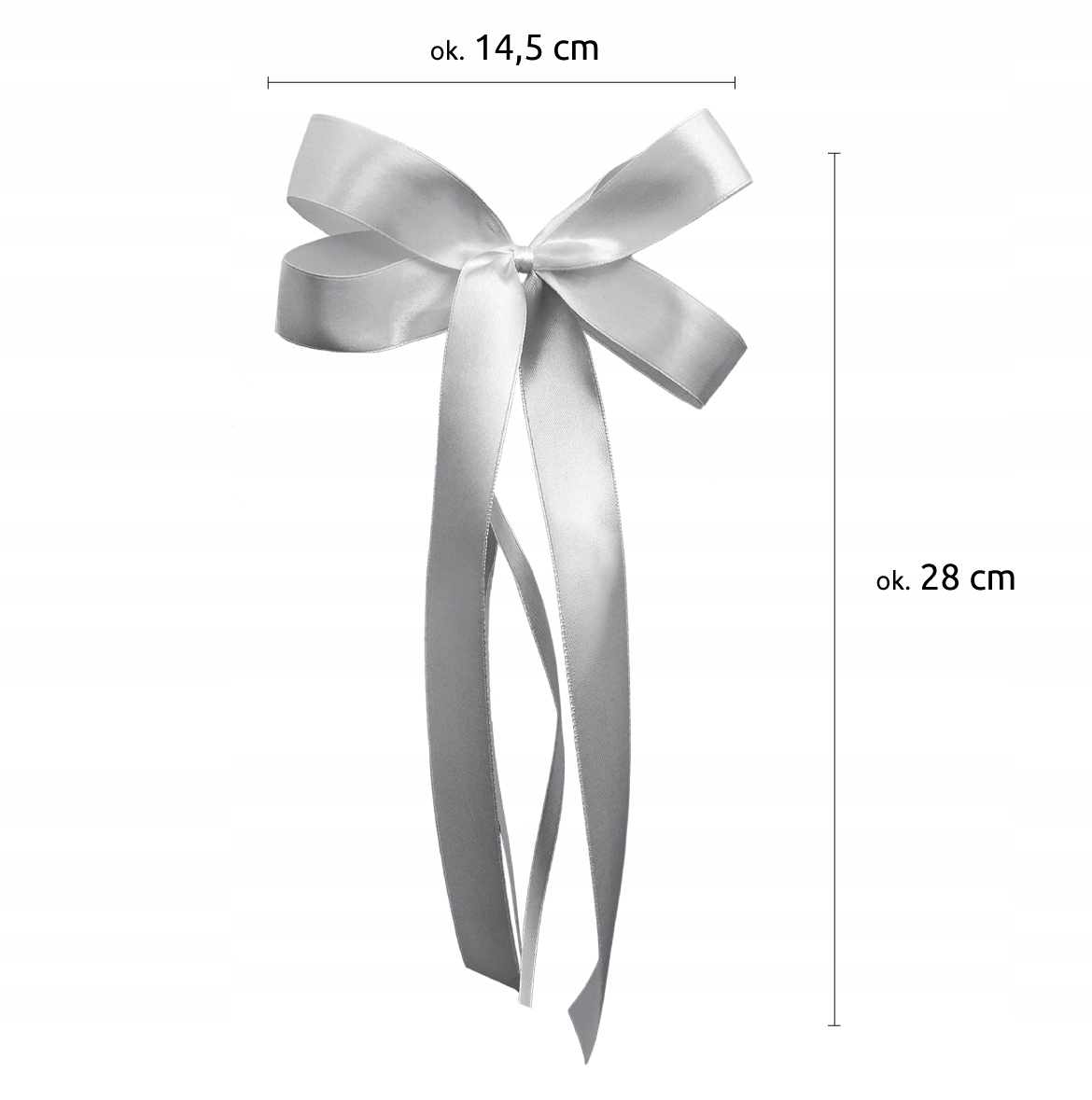 Srebrne Kokardy na klamki dekoracja samochodu auta Kod producenta KS0075