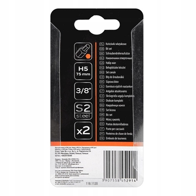 Końcówka HEX imbus 5mm L-75mm 3/8 S2 2szt Neo Marka Neo Tools