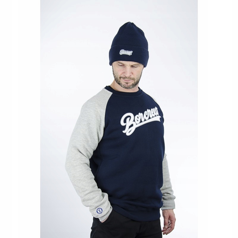 Mikina Bor Úřad ochrany rapu reglan Baseball námořnická modrá/šedá M