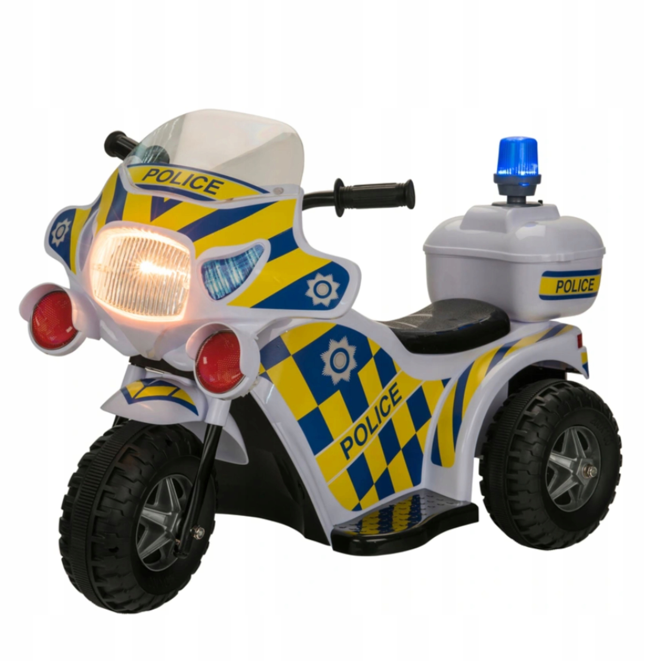 Elektryczny Motocykl policyjny dla dzieci 6V z kufrem