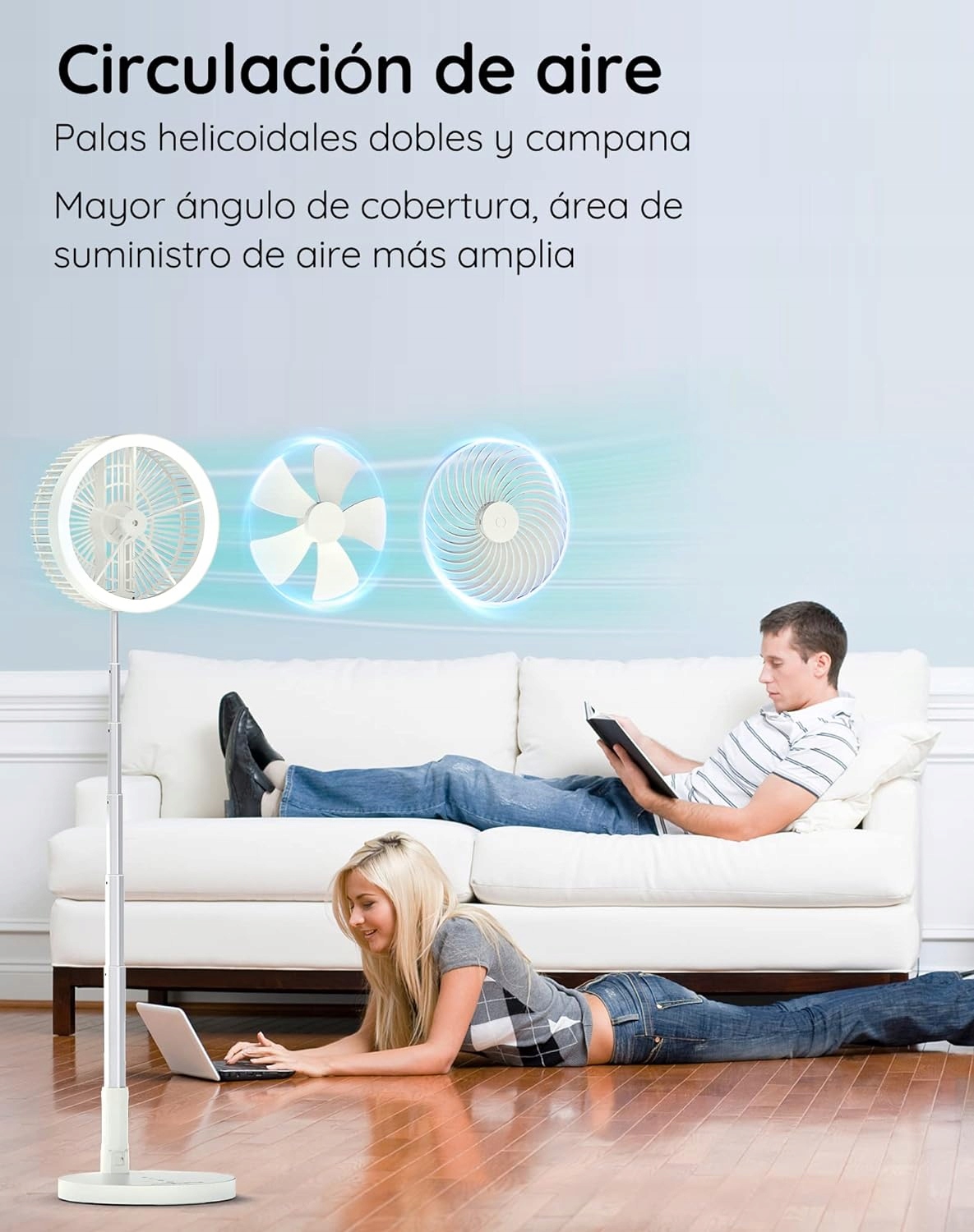 Wentylator Primevolve z pilotem składany akumulatorowy wysuwany Model DONG101603909739097