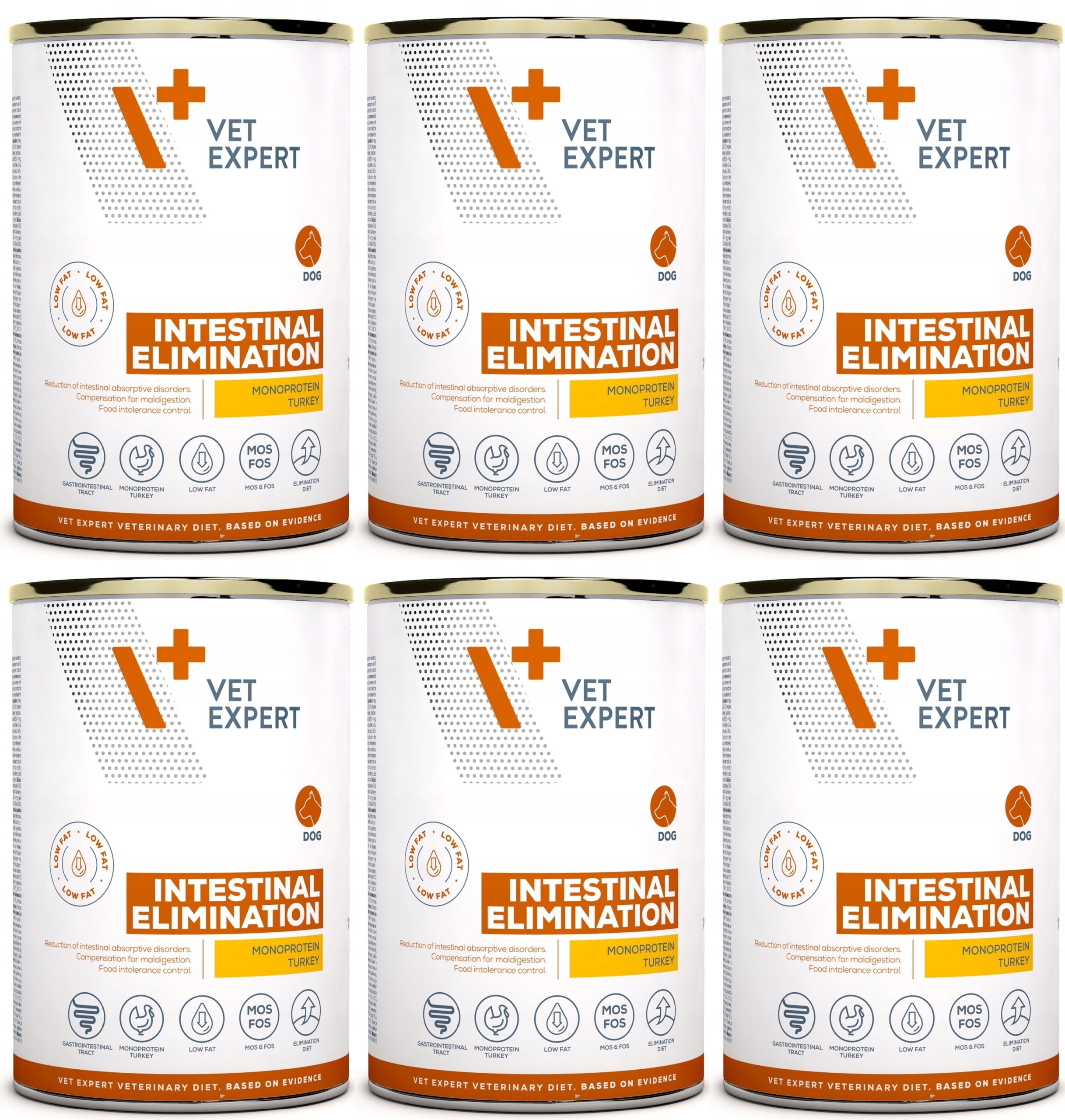 Levně 4T VetExpert Dog Intestinal Elimination Low Fat 6 x 400 g